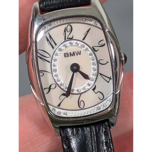 BMW Ladies Swiss Made Watch Mother of‎ Pearl MOP Crystal Bezel Stainless Steel main image 5